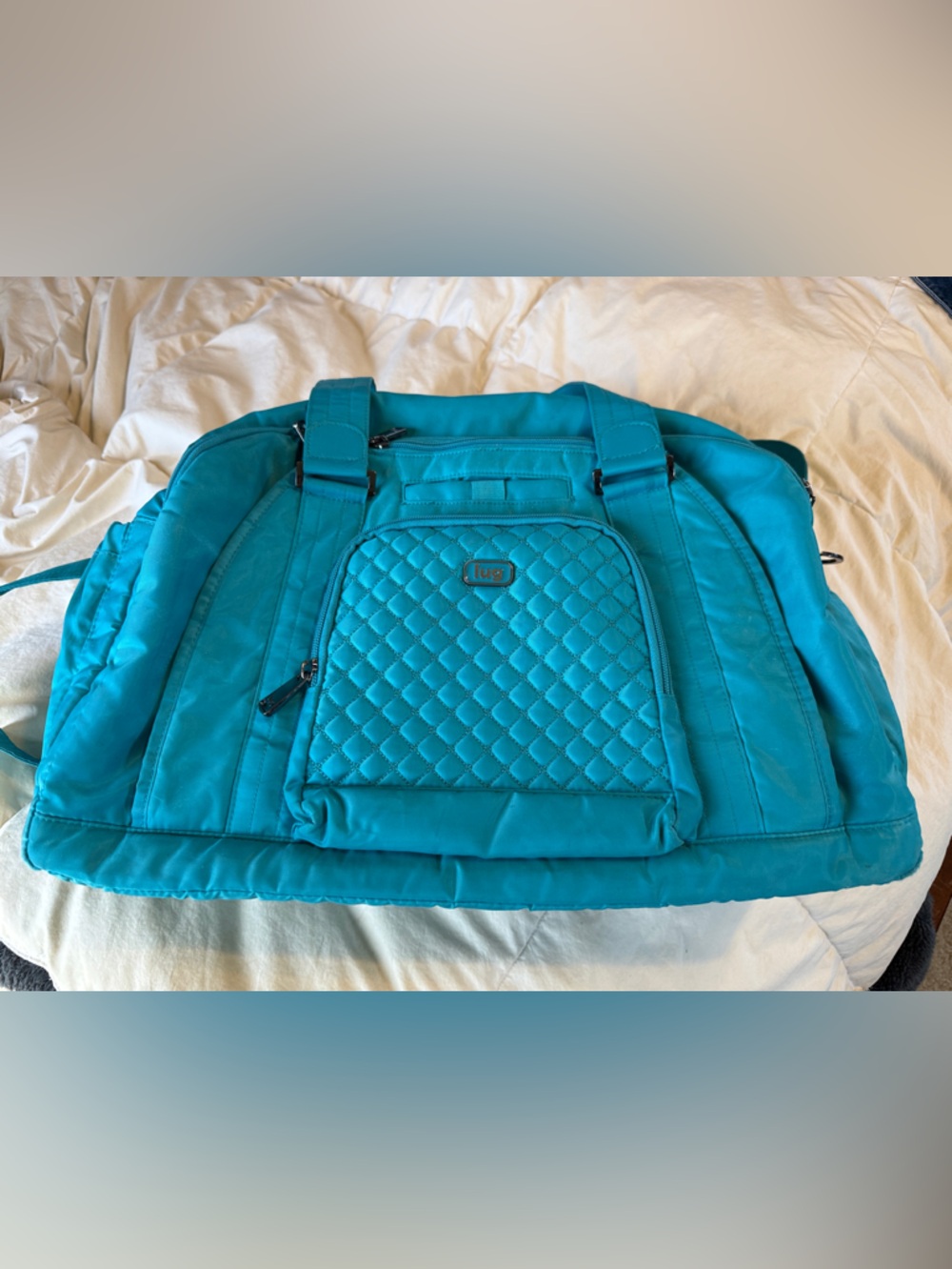 Lug Teal Workout Travel Duffel Bag